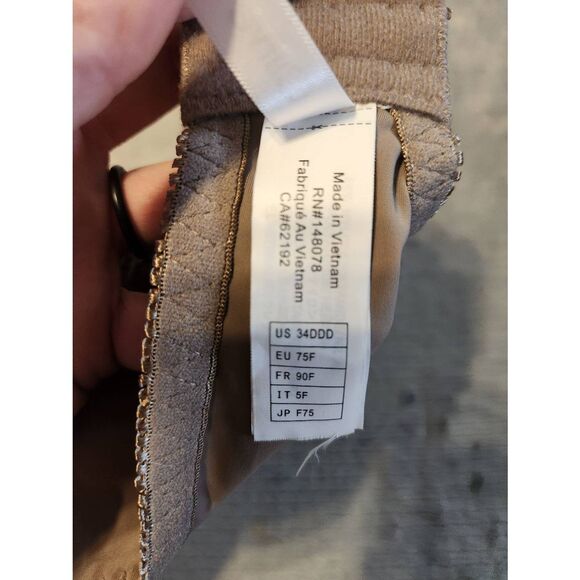 Curve Muse Plus Size Minimizer Underwire Unlined Bras with Embroidery Lace size - Picture 5 of 5